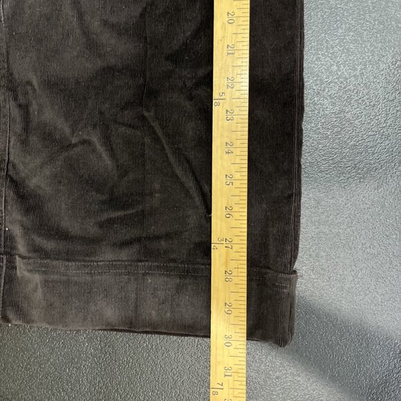 Express Stretch Y2K Dress Pants Womens Size 7/8 Brown Corduroy Wide Leg Career - Picture 5 of 7